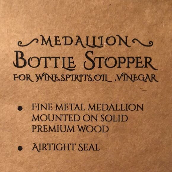 Prodyne Fine Metal Medallion Bottle Stopper - Picture 3 of 4